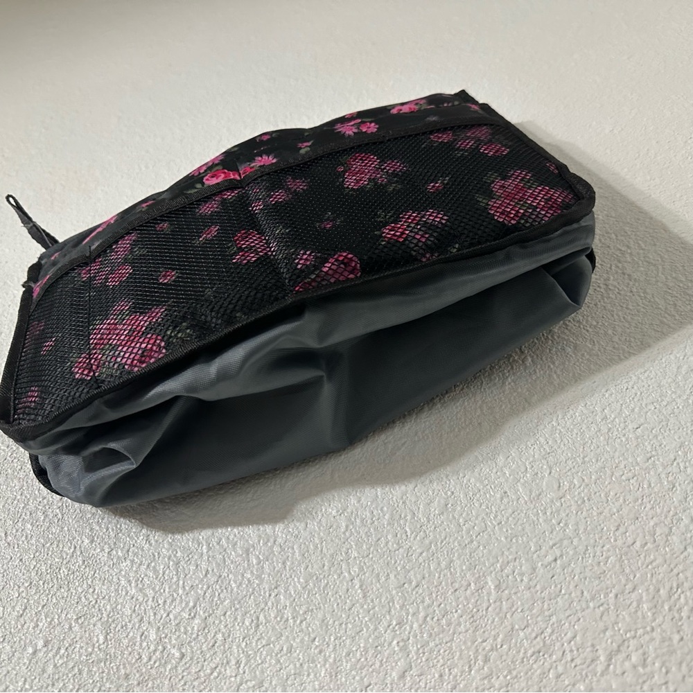 Vercord Purse Organizer Insert Handbag‎ Organizer in Black Red Flower L - Picture 4 of 6